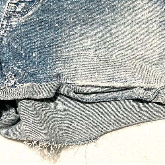 Hollister High Waisted Bleached Distressed Cut Off Jean Shorts Size 1 or 25 - Picture 3 of 8